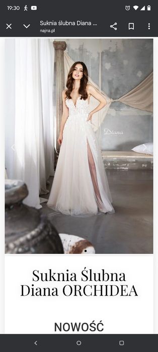 Suknia ślubna Diana Orchidea z welonem