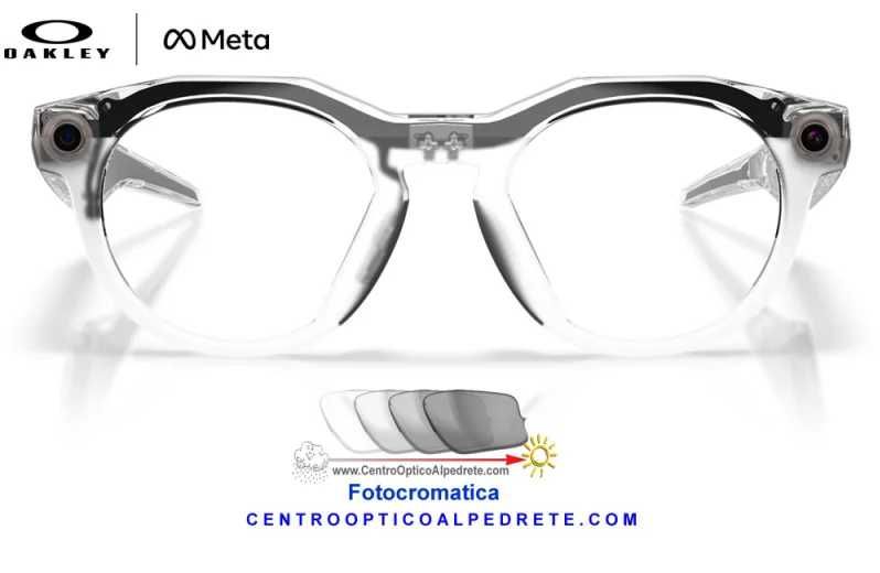 Oakley Meta HSTN Glasses — Clear, Clear to Grey Transitions Lenses