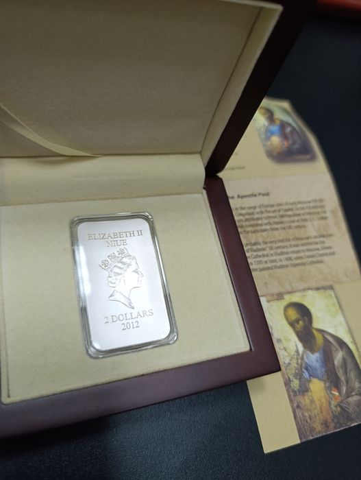 Інвестиційна, колекційна монета " Апостол Павло" СРІБЛО. Комплект.