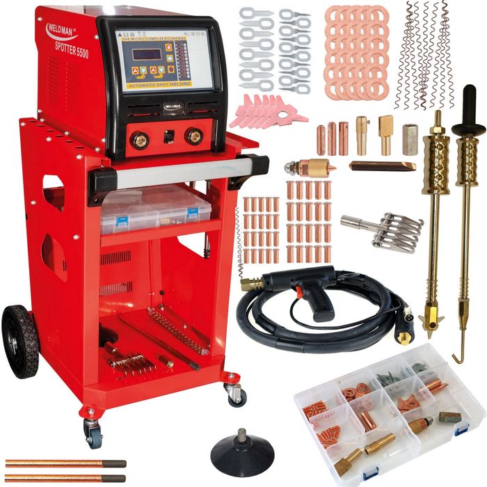 spoter do wyciągania wgnieceń spotter 5500  zgrzewarka weldman 400v