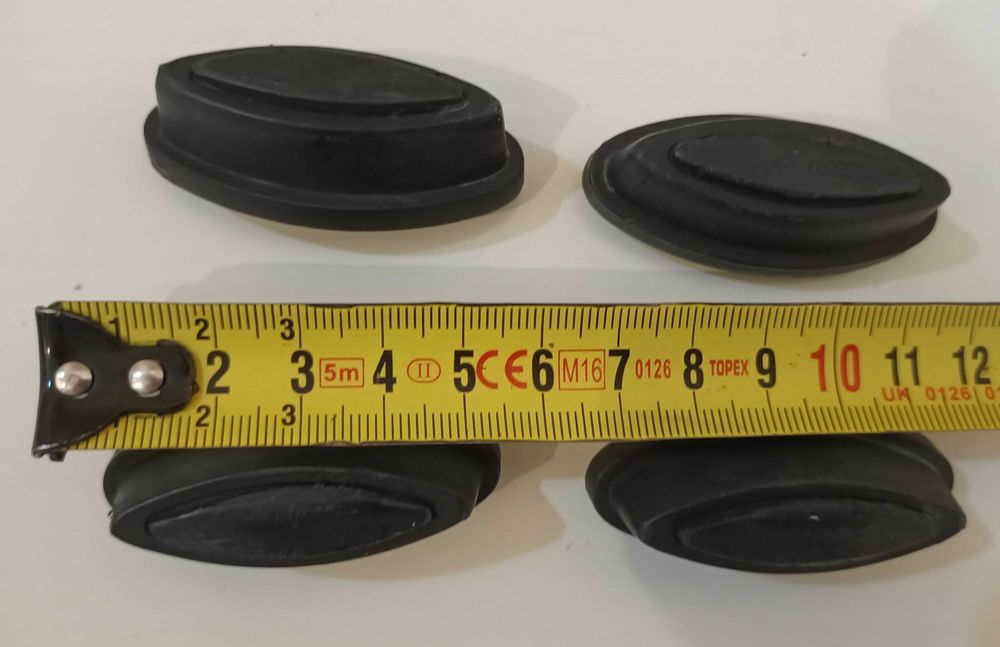 Stópki do walizki 5x2cm, nóżki bagażowe, czarny - 4 szt