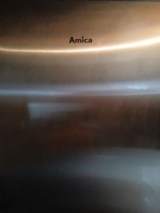 Lodówko zamrażarka używana Amika srebrna