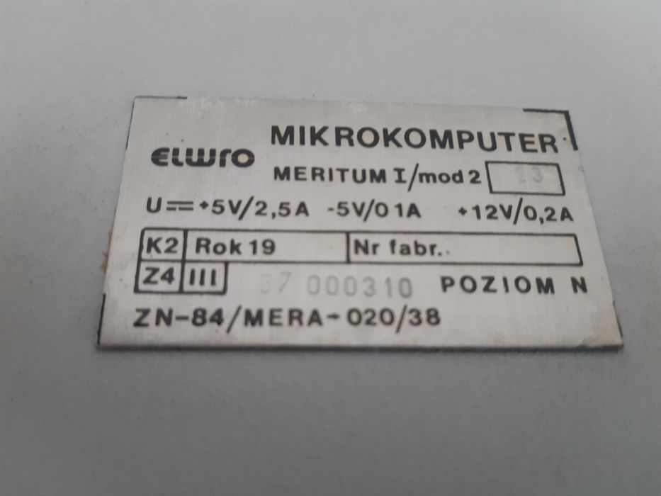 Komputer Meritum I i Meritum II z PRL