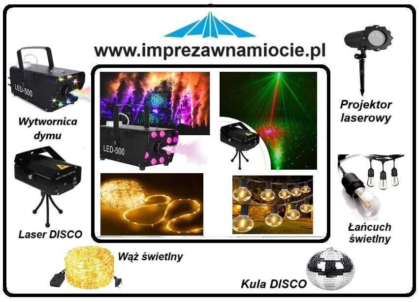 Namioty imprezowe handlowe głośnik grill bemary warniki ławy kostkarka