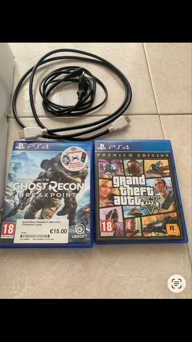 PlayStation 4 Slim 1TB (modelo CUH-2216B)+ 3 jogos