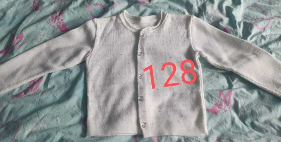 Cocodrillo146 Spodnie leginsy swetr biały komunia128 bluzka biała 122.