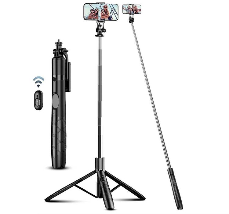 Kijek do selfie 163,5 cm Statyw do telefonu z pilotem