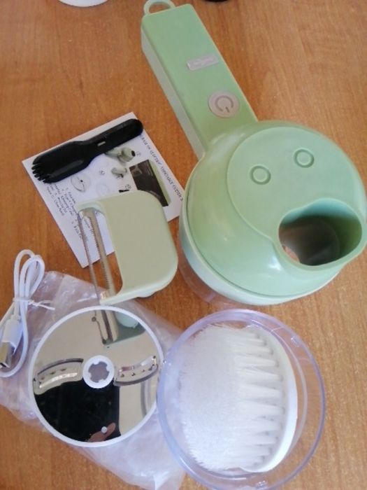 Бездротовий  ручний кухонний комбайн 4в1 подрібнювач для овочів