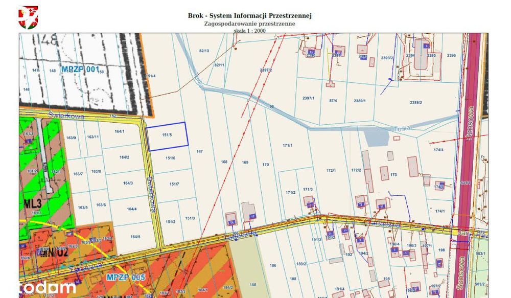 Działka 1200 m2 | Wydane WZ | Brok | DO Zabudowy