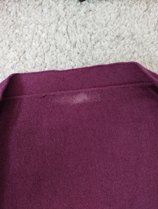 Fioletowo-purpurowy miękki kardigan sweterek na guziki Renais roz. S/M