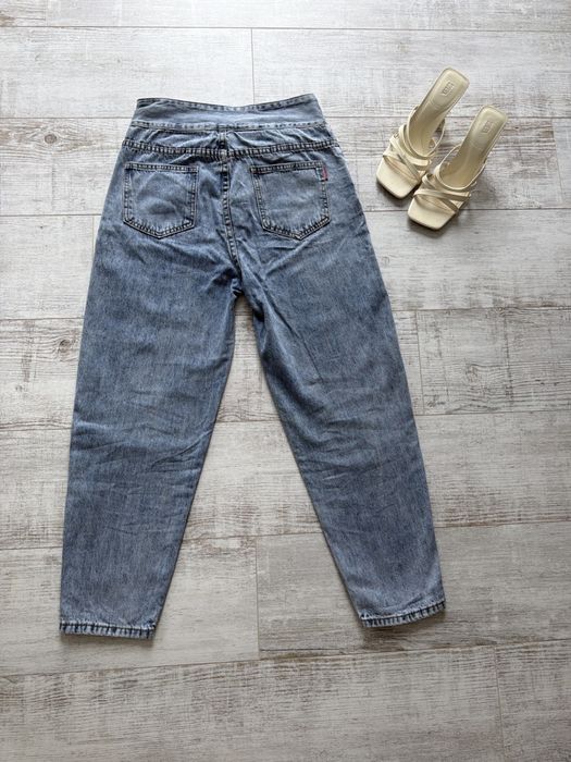 Джинси Mom Fit світло-блакитні високої посадки 100% cotton р.36