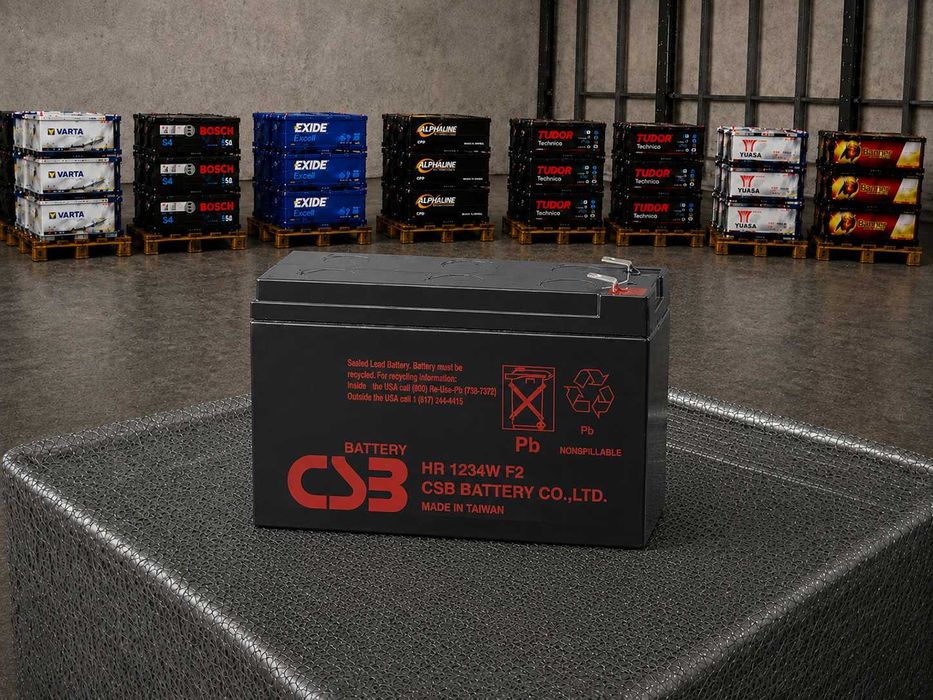 Акумулятор батарея для ДБЖ CSB HR1234W F2 12V 9Ah AGM APC RBC17, 8595669504274