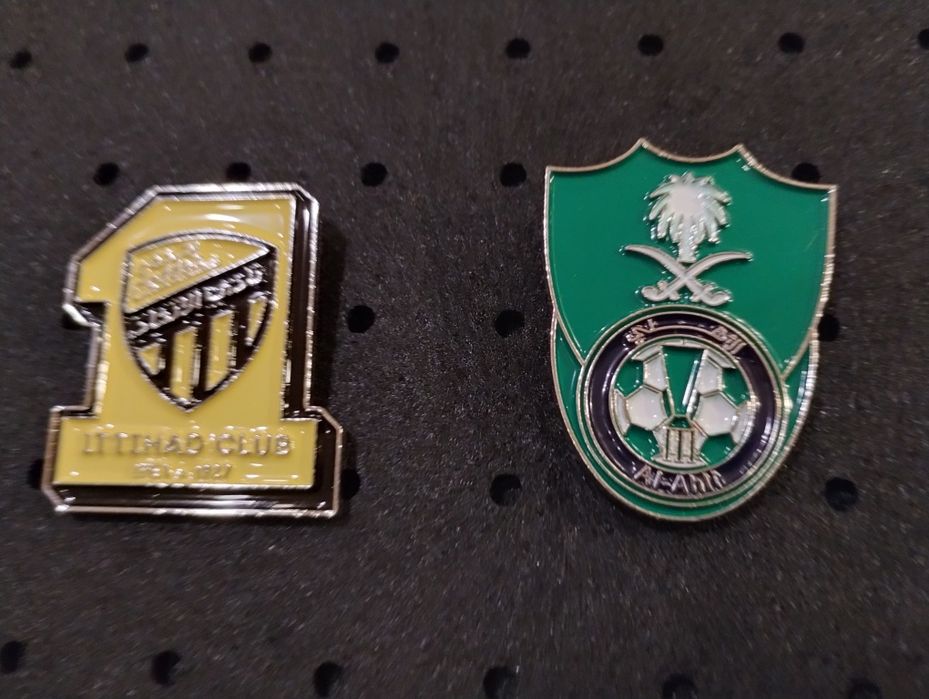 Kluby Arabia Saudyjska Al-Hilal Al-Ittihad Al-Ahli przypinki piny