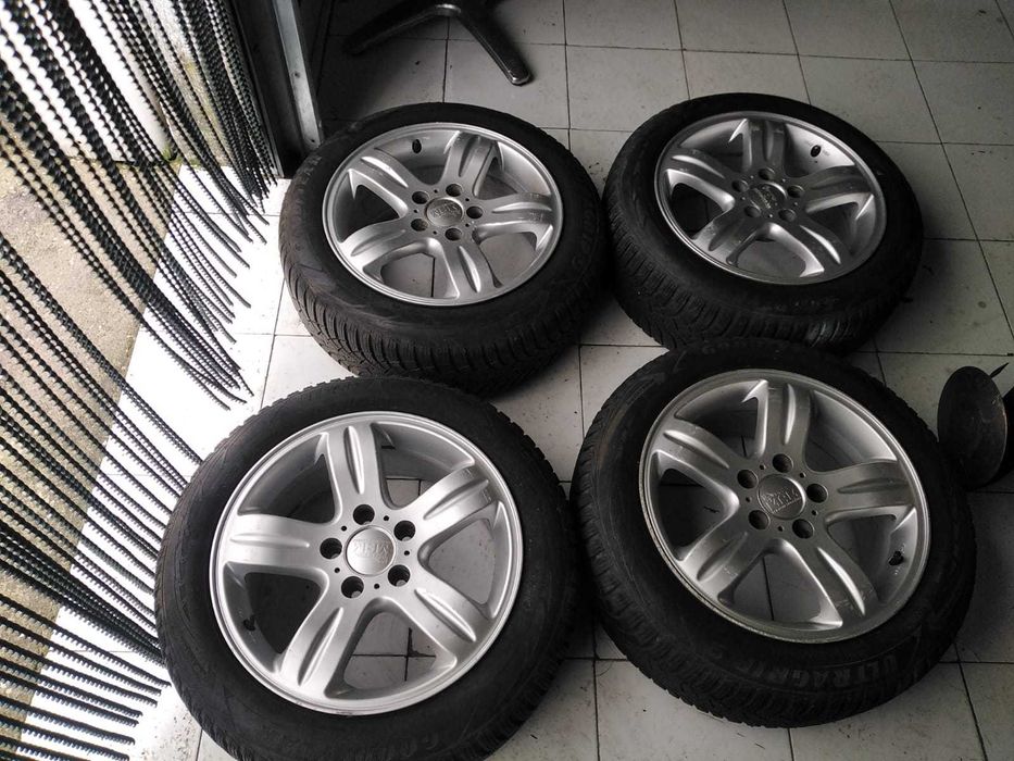 4 Jantes Mercedes KBA 47141 ET 45 5X112 7.5X16 com Pneus 205/55R16 90%