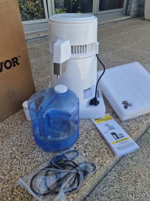 destilador de água de bancada da marca VEVOR, ideal para purificar água em casa