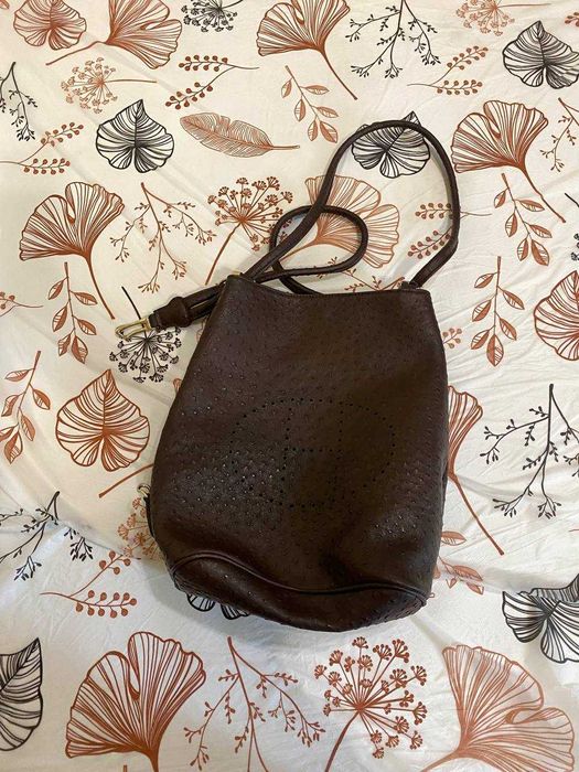 Женская сумка через плечо в стиле Hermes Evelyne, коричневая