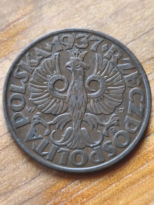 II RP, Moneta 5 groszy 1937r / Piękny Stan!