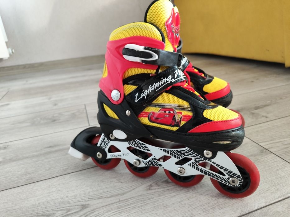 Ролики розсувні Disney Cars розмір 35-38  колеса PU зі світлом RL2118