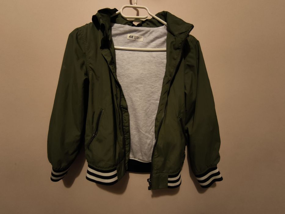 Kurtka Chłopięca Bomberka Odpinany Kaptur H&M 128 cm