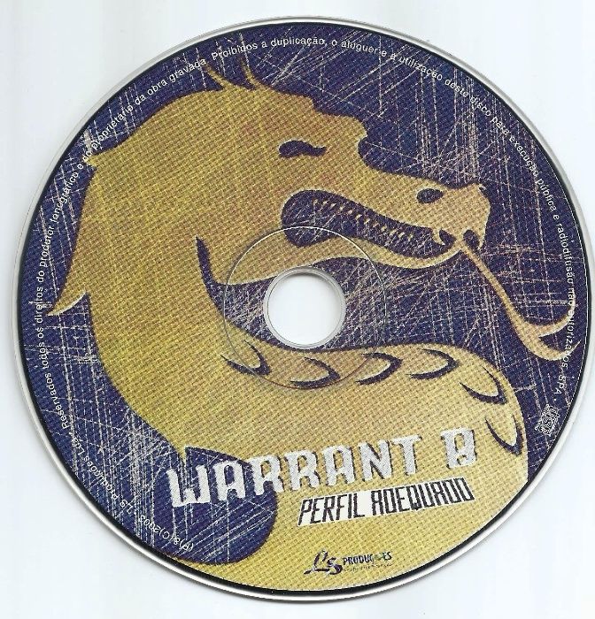Warrant B - Perfil Adequado CD 2003 Hip Hop Tuga Angola Raro