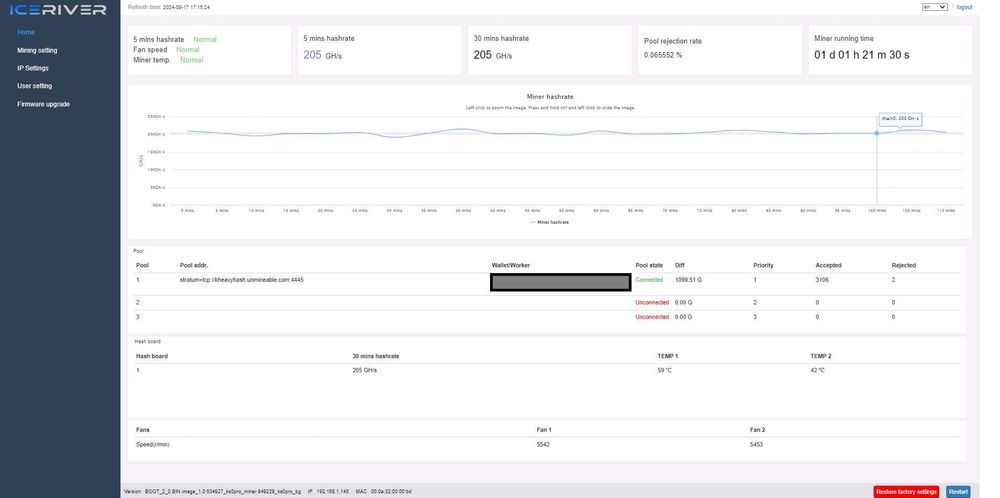 IceRiver KS0 Pro - 0.2 TH/s (Semi-Novo)