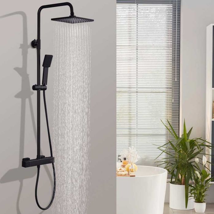 Coluna Duche Termostática PRETA Mate | NOVA!
