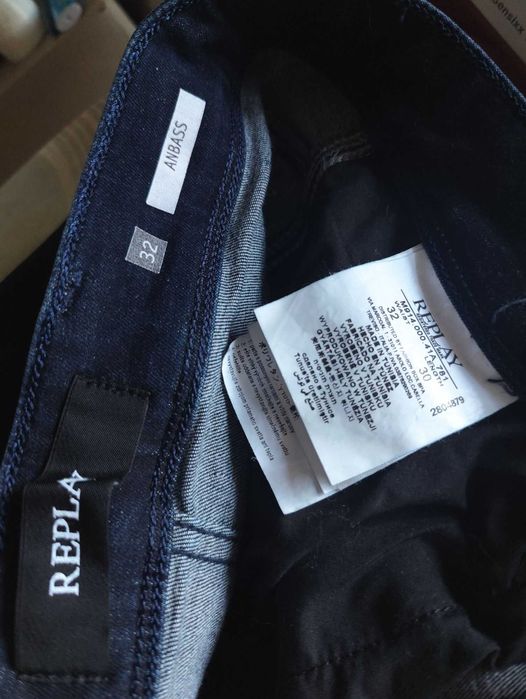 Джинсы Replay Anbass jeans Italy w32 stretch navy.