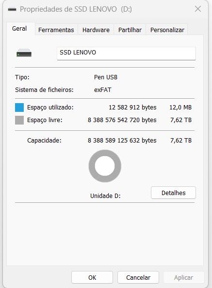 LENOVO Flash drive PEN USB - SSD 8tb
