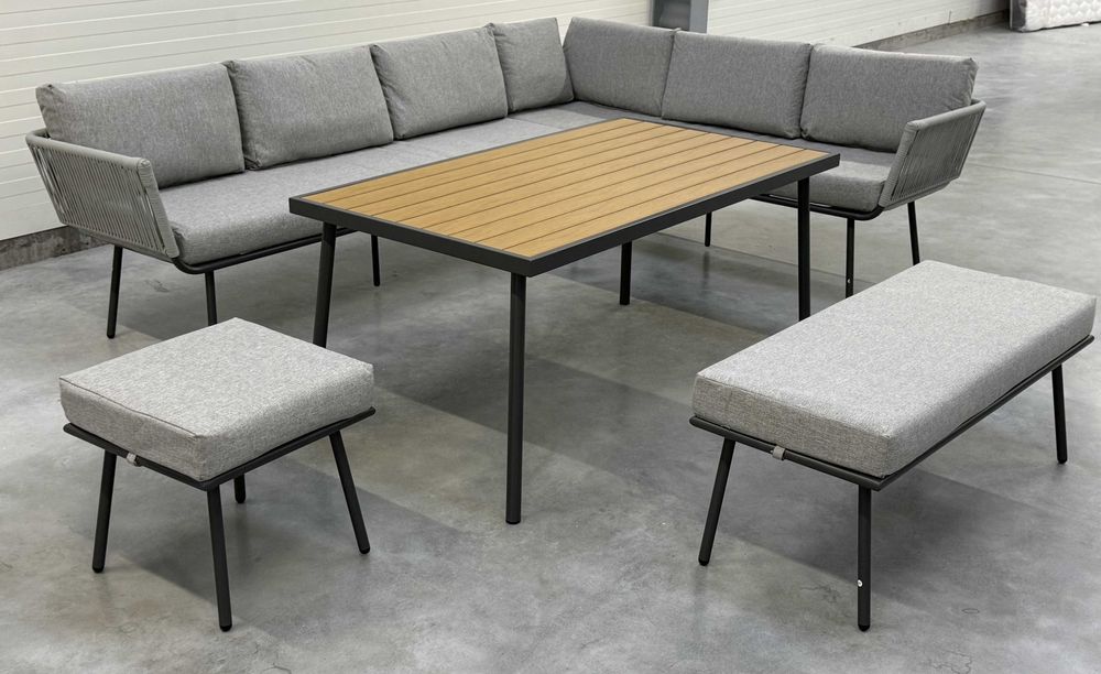 Zestaw mebli ogrodowych - narożnik outdoor SERTA dla 7~8 osób