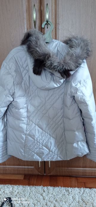 Жіночий пуховик з натуральним хутром  xxl