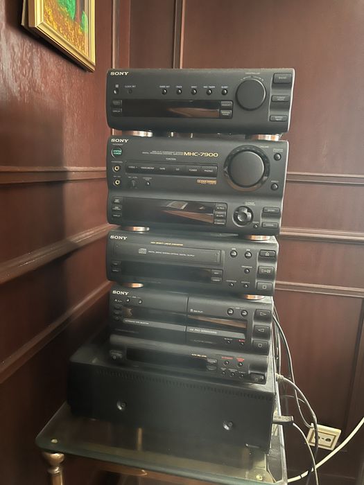 Stereo Set amplificador e tuner da SONY com colunas