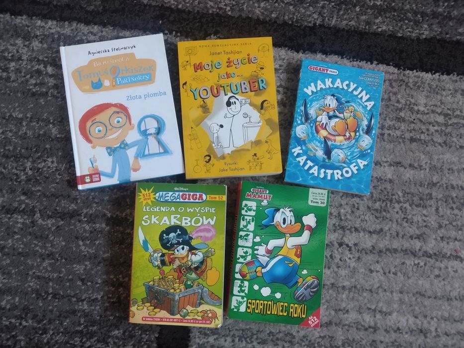 Zestaw książek i komiksow dla dzieci,