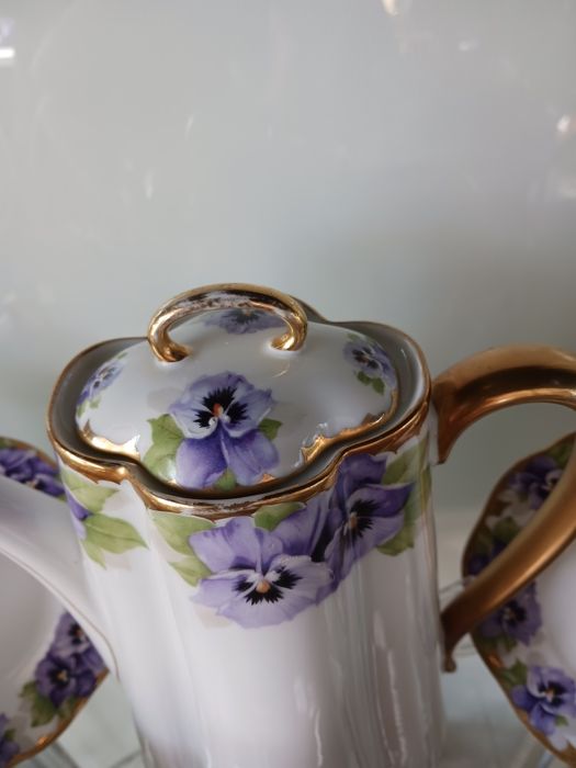 Rosenthal Chryzantheme Victoria Luise serwis kawowy bratki