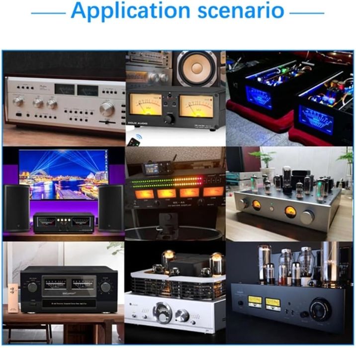 2 Medidores de nível de áudio VU Meter analógico