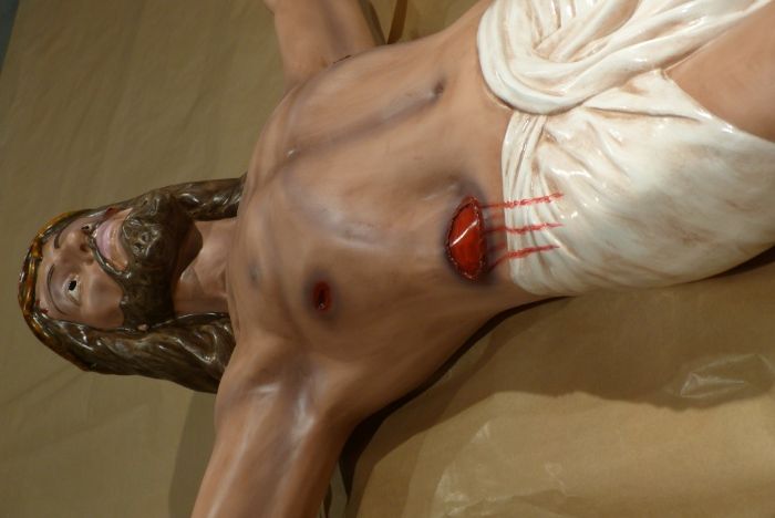 Cristo vivo em terracota 1,70m
