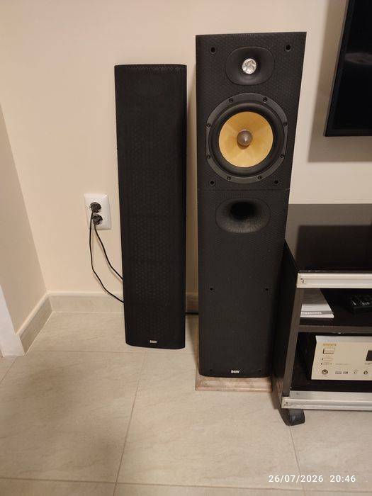 Sistema Som B &W, Sub Woofer ativo Monitor audio e Amplificador Onkyo