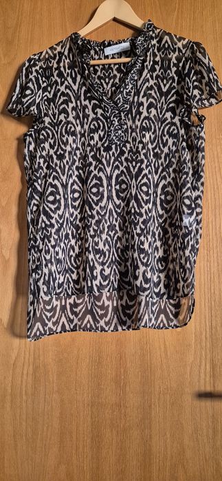 Blusa algodão em  tons de castanho