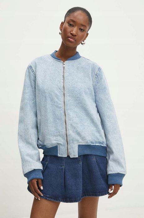 Answear Lab 36 S Kurtka Damska Jeansowa Niebieska 100% Bawełna T1067
