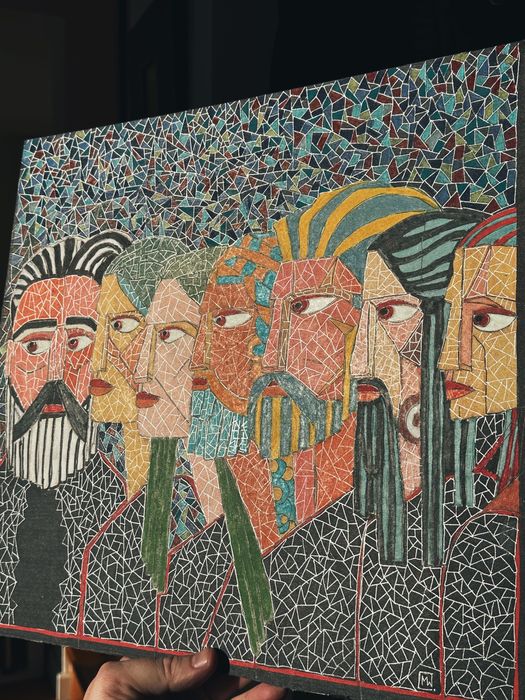Obraz mozaikowy "Grupa" sztuka współczesna