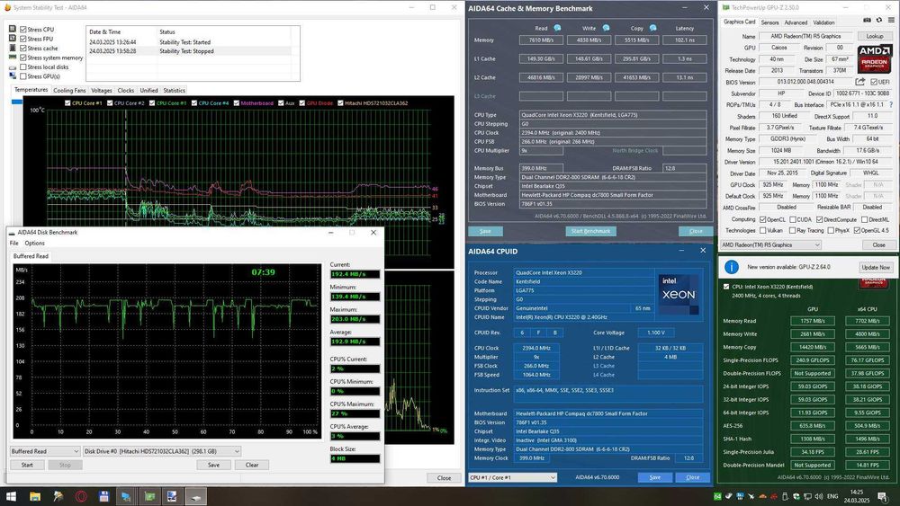 брендовый HP QuadCore Xeon X3220 6Gb 320Gb Radeon R5 235X Wi-Fi