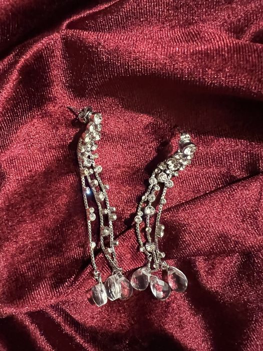 Серебрянные серьги длинные