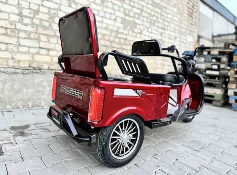Электротрицикл трайк Crosser поднимет до 300 кг мощный  графеновая акб