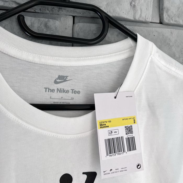 Koszulka t-shirt nike swoosh logo tee central biala white air drill