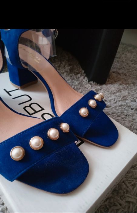 Buty damskie na obcasie, skóra naturalna 38