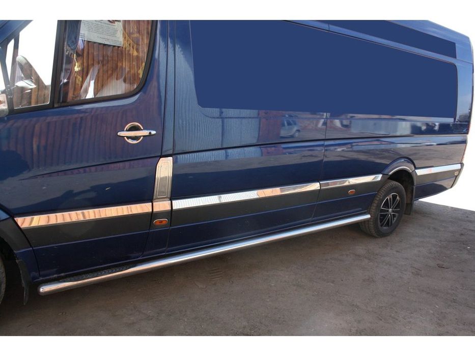 Mercedes Sprinter W906 2006-2018 Молдинги на двері нерж ExtraLong