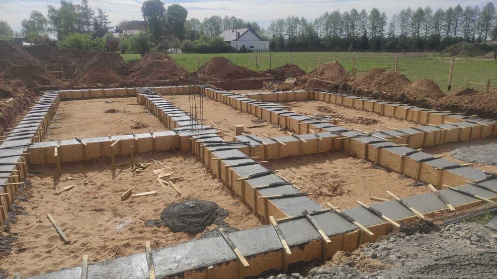 Płyty fundamentowe ,Fundamenty , Domy