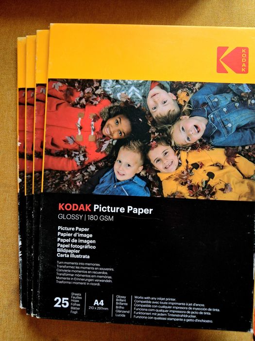 Papel fotográfico KODAK A4 glossy 180 GSM