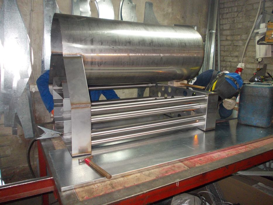 Теплообмінник для малярної фарбувальної камери під пальник на дизелі