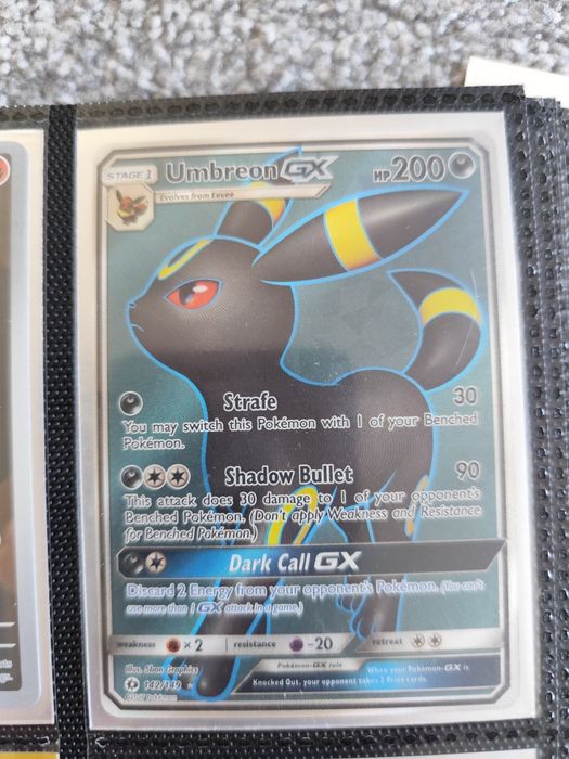 Umbreon gx 142 karta pokemon tcg