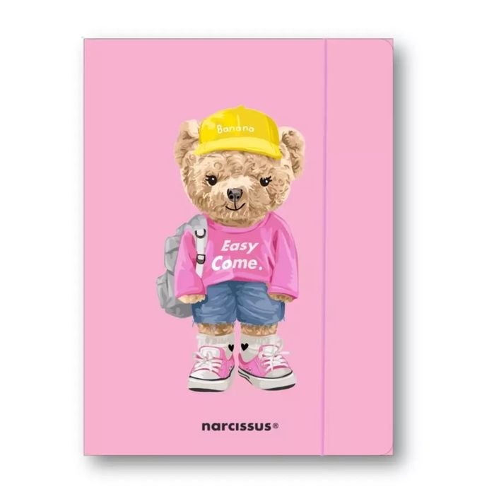 Teczka A4+ z gumką Teddies&Miś Urszula. Narcissus